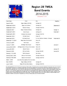 Region 28 TMEA Band Events[removed] !