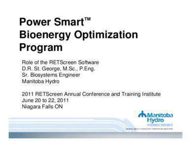 Power Smart™ Bioenergy Optimization Program