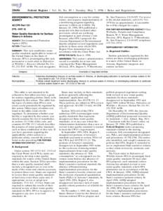 [removed]Federal Register / Vol. 61, No[removed]Tuesday, May 7, [removed]Rules and Regulations ENVIRONMENTAL PROTECTION AGENCY