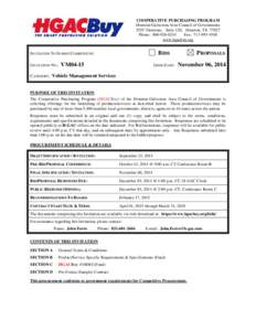 COOPERATIVE PURCHASING PROGRAM Houston-Galveston Area Council of Governments 3555 Timmons, Suite 120, Houston, TXPhone: Fax: www.hgacbuy.org