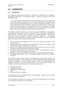 Cotati Downtown Specific Plan Draft EIR 6.0  ALTERNATIVES
