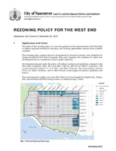 Rezoning policy - West End community plan: Adopted 2013 Nov