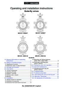 Operating and installation instructions Butterfly valves BRZESA ®  BRGESA ®