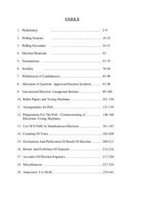 INDEX  1. Preliminary