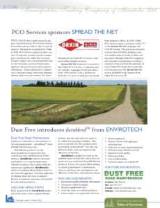 MTCMl  Municipalities Trading Company of Manitoba Ltd. PCO Services sponsors spreaD the net With more than a half-century in the