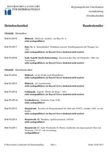 Regierungsbezirk Unterfranken Aschaffenburg Heimbuchenthal