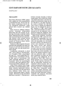 Krista Aru:Layout[removed]:35 Page 269  EEsti Rahva MuusEuM läbi saja aasta K R I S TA A R U  algusaegadelt