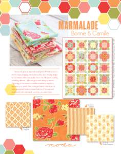 MarMalade  Flower Girl — #KIT55050 Pattern:TB 151/ TB 151G Finished Quilt Measures 78