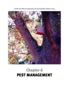 California Wine Community Sustainability Report[removed]Chapter 6 PEST MANAGEMENT  Background