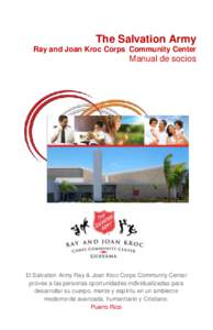 The Salvation Army Ray and Joan Kroc Corps Community Center Manual de socios  El Salvation Army Ray & Joan Kroc Corps Community Center