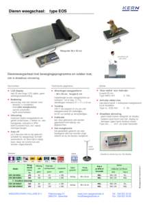 Dieren weegschaal:  type EOS Weegvlak 90 x 55 cm verrijdbaar als