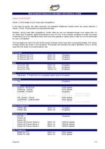 NON-STANDARD WHEELS IN CONFORMITY WITH ARTICLEVersion onArticlerelates only to mass start competitions. In this type of events, the riders generally use standard (traditional) wheels which a