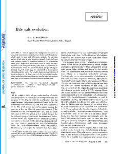 revww Bile salt evolution G. A. D. HASLEWOOD