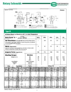 Solenoids Rotary Solenoids Features K-6  K-9