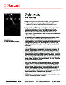 Unflattening Nick Sousanis “Nick Sousanis’s Unflattening is a complex, beautiful, delirious meditation on just about everything under the sun; a unique and bracing read.” —Scott McCloud, author of Understanding C