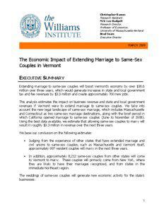 The Economic Impact of Extending Marriage to Same-Sex Couples on the Maine Budget