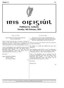 Corporations law / Business / Debt / Liquidation / Liquidator / Iris Oifigiúil / Liquidation in Ireland / Examinership / Insolvency / Private law / Bankruptcy