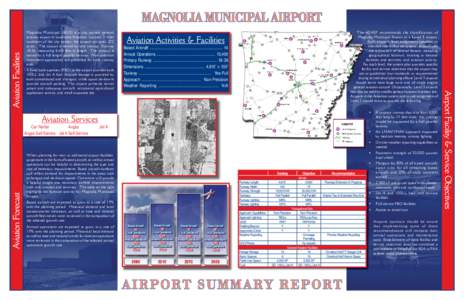 Magnolia Municipal (AGO) is a city owned general aviation airport in southwest Arkansas. Located 3 miles southeast of the city center, the airport occupies 272 acres. The airport is served by one runway, Runway 18-36, me