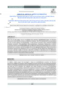 ISSN Versión impresaISSN Versión ElectrónicaORIGINAL ARTICLE /ARTÍCULO ORIGINAL PARASITIC ENDOHELMINTHS OF METYNNIS HYPSAUCHEN (CHARACIDAE)
