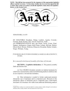 NOTE: This bill has been prepared for the signatures of the appropriate legislative officers and the Governor. To determine whether the Governor has signed the bill or taken other action on it, please consult the legisla