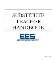 SUBSTITUTE TEACHER HANDBOOK