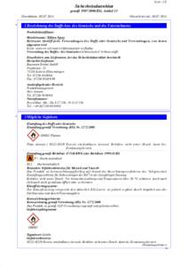 38.0  Seite: 1/8 Sicherheitsdatenblatt gemäß EG, Artikel 31