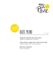 r just for ou s! little guest  KIDS MENU