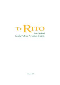 New Zealand Family Violence Prevention Strategy February 2002  Acknowledgements