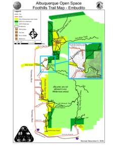 Albuquerque Open Space Foothills Trail Map - Embudito Legend  ay