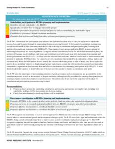 The first step for developing countries to access financing under the Readiness Mechanism of the World Bank Forest Carbon Partn