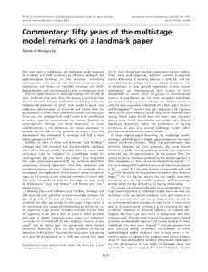 Epidemiology / Armitage–Doll multistage model of carcinogenesis / Multistage / Epidemiologists / Fellows of the Royal Society / Richard Doll / Cancer / Lung cancer / Medicine / Health / Carcinogenesis