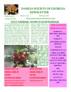 DAHLIA SOCIETY OF GEORGIA NEWSLETTER EMBRACE BB-SC-Y Volume 7, Issue 1