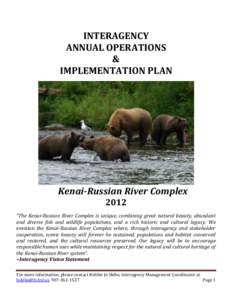 INTERAGENCY ANNUAL OPERATIONS & IMPLEMENTATION PLAN  Kenai-Russian River Complex