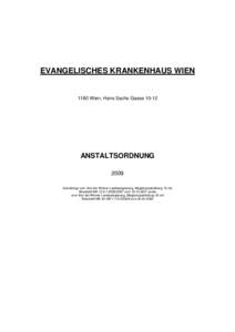 EVANGELISCHES KRANKENHAUS WIEN[removed]Wien, Hans Sachs Gasse 10-12