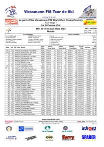 as part of the Viessmann FIS World Cup Cross-Country Tour Stage 7 Val Di Fiemme (ITA)