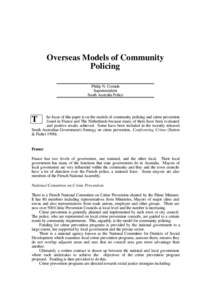 Overseas models of community policing