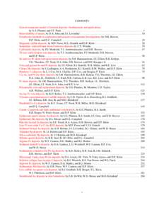 CONTENTS Geoenvironmental models of mineral deposits--fundamentals and applications, by G.S. Plumlee and J.T. Nash . . . . . . . . . . . . . . . . . . . . . . . . . . . . . . . . . . . . . . . . . . . . . . . . . . . . .