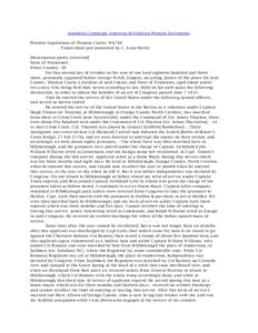 Southern Campaign American Revolution Pension Statements Pension Application of Thomas Curtis: W6748 Transcribed and annotated by C. Leon Harris [Punctuation partly corrected] State of Tennessee} White County} SS.