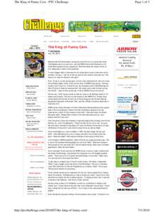 The King of Funny Cars - PTC Challenge  Media Kit DOT
