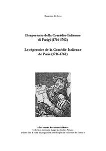 EMANUELE DE LUCA  Il repertorio della Comédie-Italienne di Parigi[removed]Le répertoire de la Comédie-Italienne de Paris[removed])