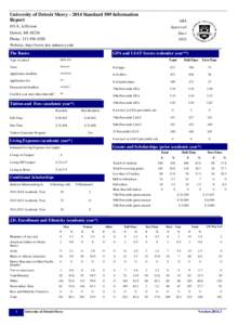 University of Detroit Mercy[removed]Standard 509 Information Report[removed][removed]