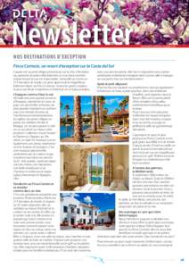 Newsletter m a iNos destinations d’exception