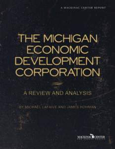 Jennifer Granholm / Timothy J. Bartik / Economic development / John Engler / North American Bancard / Government of Michigan / Michigan / Mackinac Center for Public Policy / Midland /  Michigan