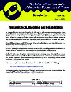 The International Institute of Fisheries Economics & Trade Newsletter 2004, No.2 ISSN