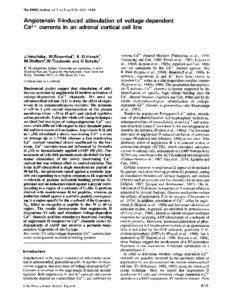 The EMBO Journal vol.7 no.3 pp[removed], 1988  Angiotensin Il-induced stimulation of voltage-dependent