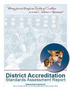 District Accreditation  Standards Assessment Report Anderson School District One 801 N. Hamilton Street • PO Box 99 • Williamston, South Carolina 29697
