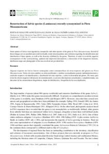 Resurrection of Salvia species (Lamiaceae) recently synonymized in Flora Mesoamericana