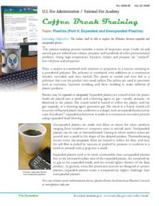 Coffee Break Training: Plastics (Part 5: Expanded and Unexpanded Plastics)