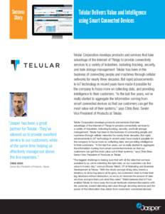 Success Story Telular Delivers Value and Intelligence using Smart Connected Devices