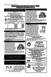 DecemberJanuary 2014, Polish American News - Page 12  Polish American Social Services “PASS” PolishAmericanSocialServices.com  Polish American Social Services “PASS”